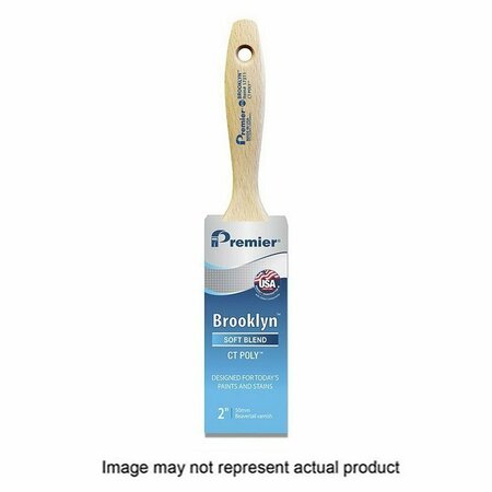 PREMIER Premier Brooklyn Paint Brush, 1-1/2 in W, Beavertail Varnish Brush, 2-1/2 in L Bristle, Poly Bristle 17310